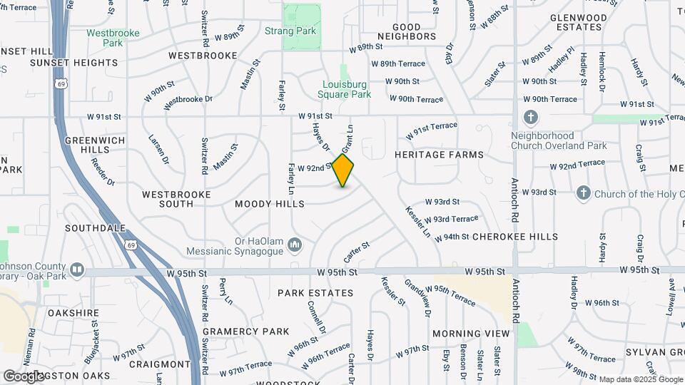 9512 W 93rd St Map and Location Details