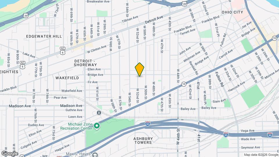 1889 W 52nd St, Unit 1 Map and Location Details