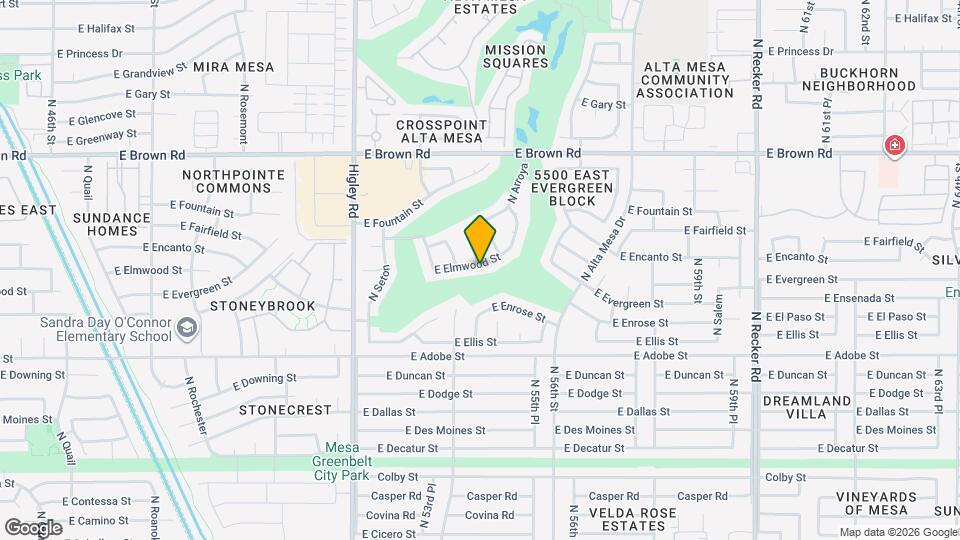 5435 E Elmwood St Map and Location Details
