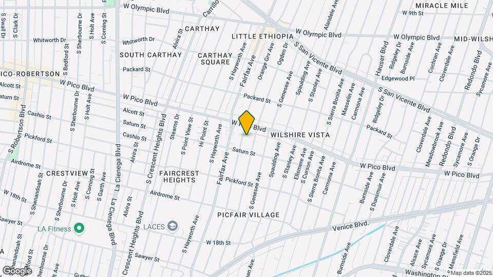 1426 S Orange Grove Ave Map and Location Details