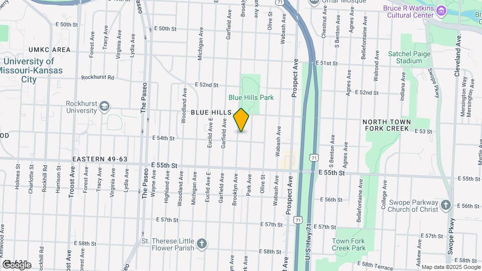 5341 Brooklyn Ave Map and Location Details