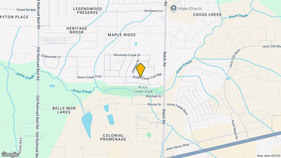 221 Knox Creek Trail NW Map and Location Details