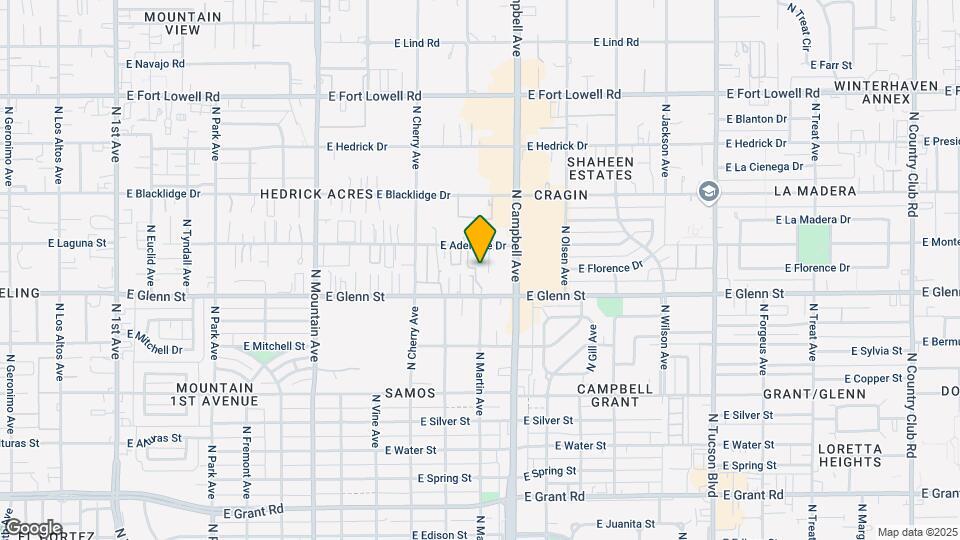 1745 E Glenn St Map and Location Details