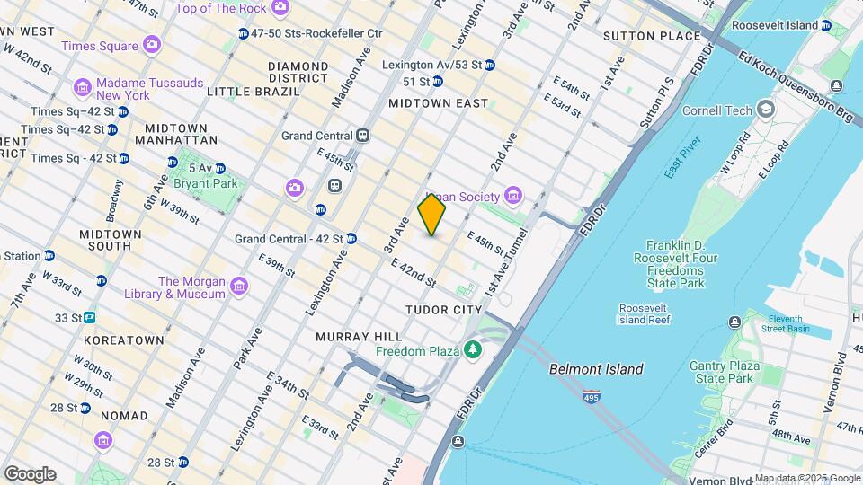 230 E 44th St, Unit FL6-ID1779 Map and Location Details