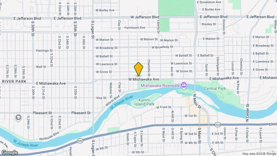536 W Mishawaka Ave Map and Location Details