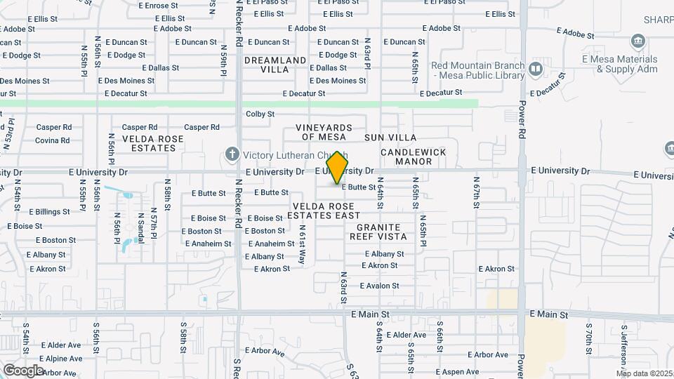 6239 E Butte St Map and Location Details
