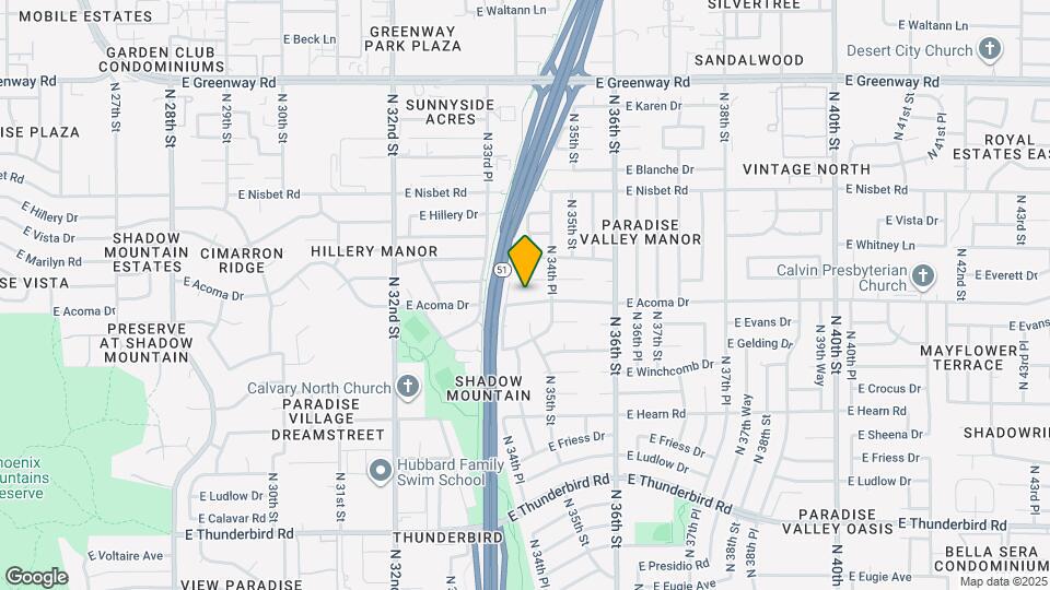 3428 E Acoma Dr Mapa y Detalles de la Ubicación