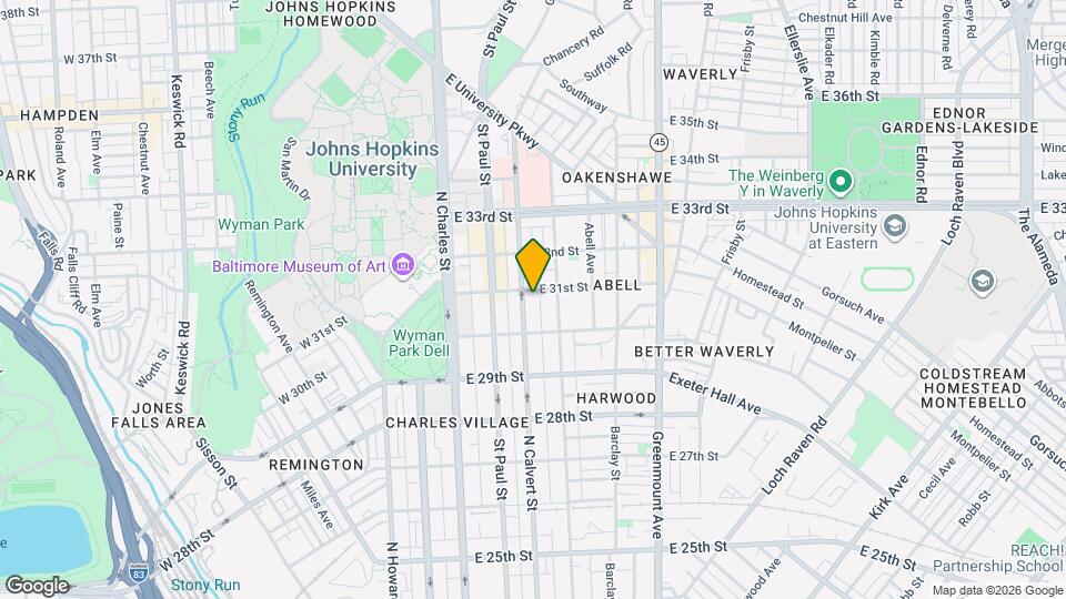 3037 N Calvert St Map and Location Details
