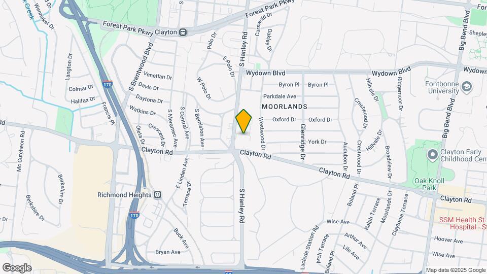 900 S Hanley Rd Map and Location Details