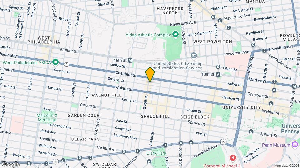 4443 Sansom St Mapa y Detalles de la Ubicación
