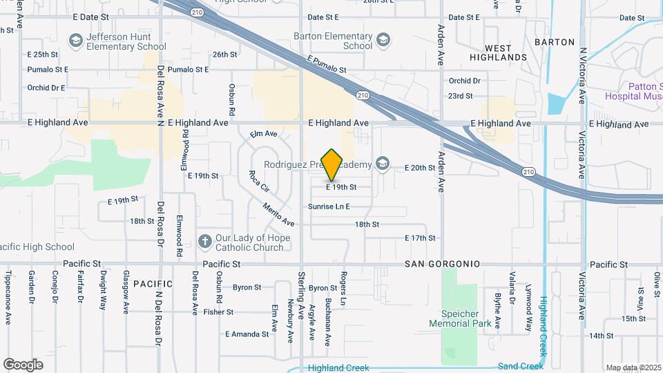 2068 E 19th St Map and Location Details