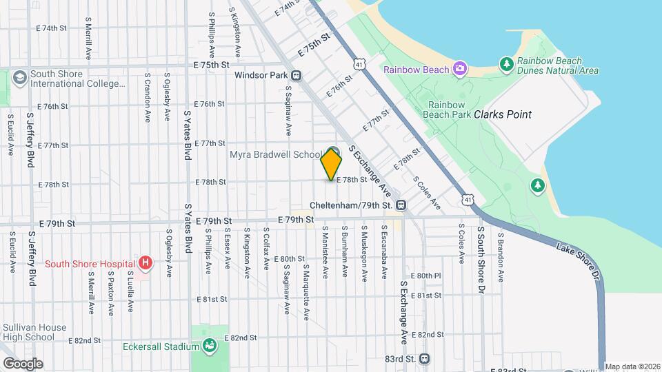 7804 S Burnham Ave Map and Location Details