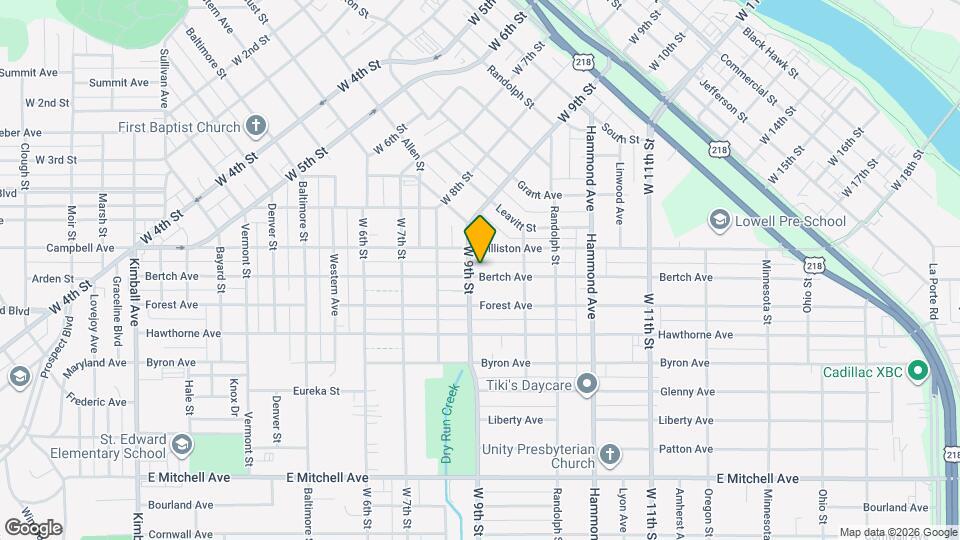 1109 Bertch Ave Mapa y Detalles de la Ubicación