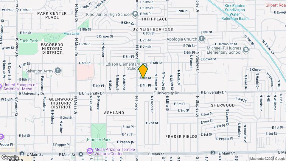 825 E 5th St Map and Location Details