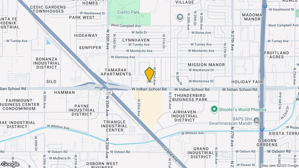 3222 W Indian School Rd Mapa y Detalles de la Ubicación