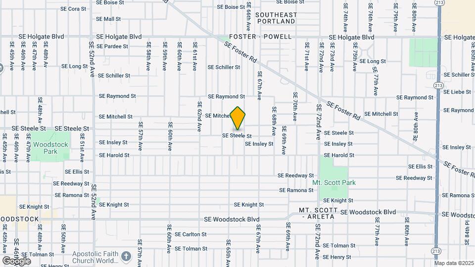 6515 SE Steele St Map and Location Details