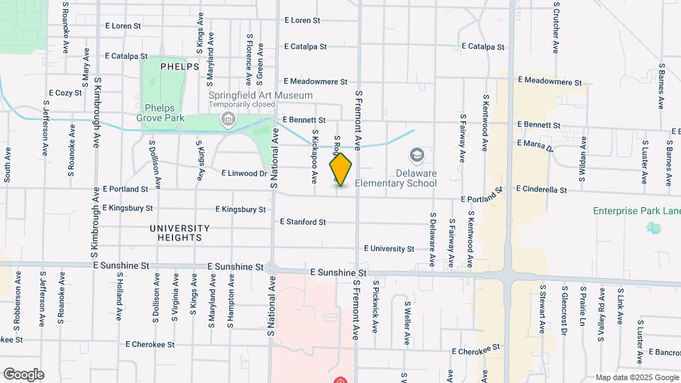 1341 E Portland St Map and Location Details
