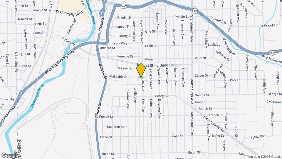736 New Castle Ave Map and Location Details