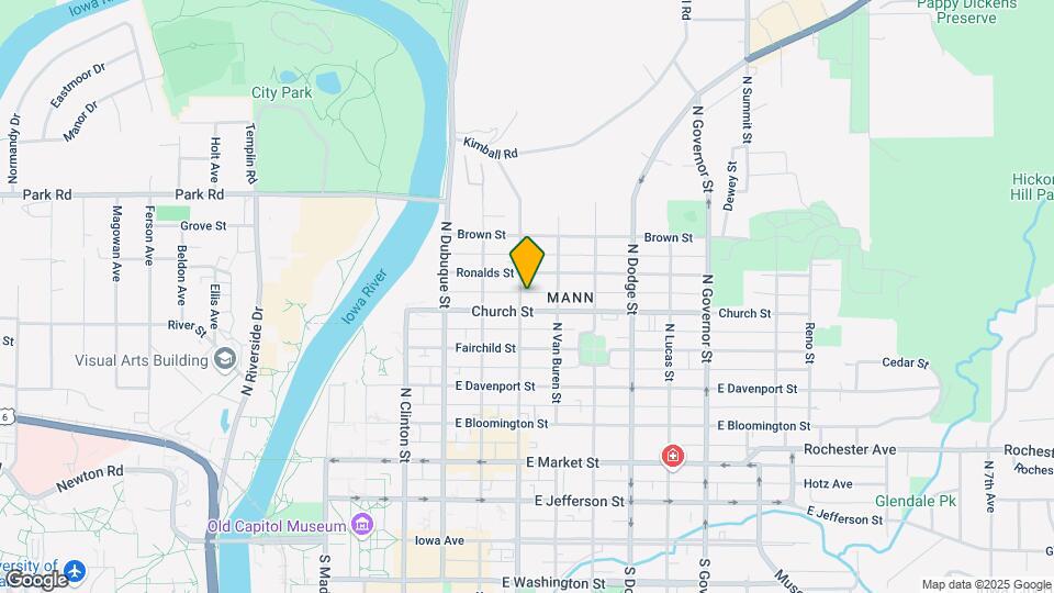 614 N Gilbert St Map and Location Details