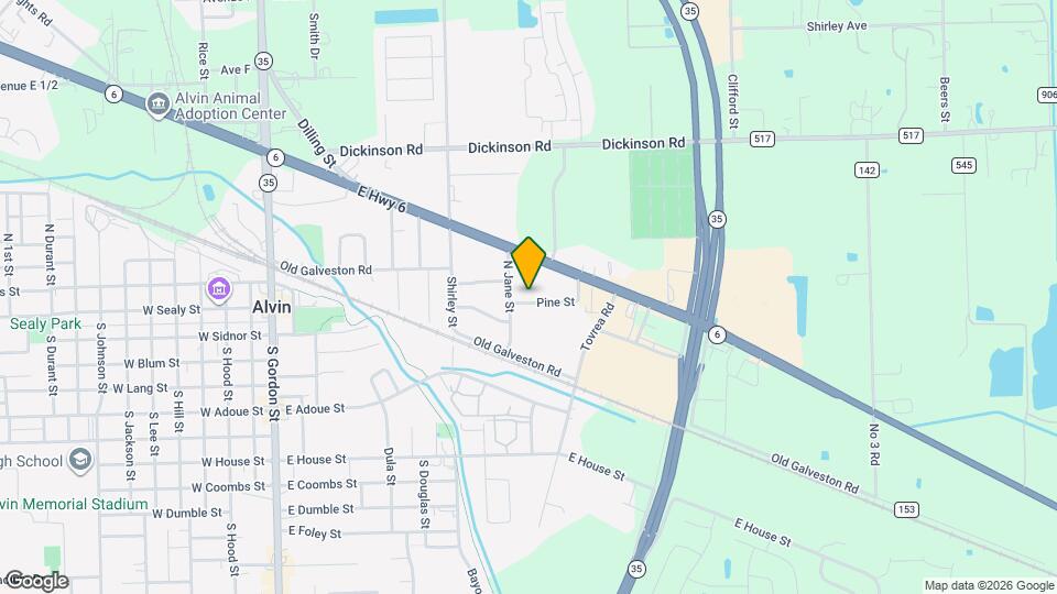 1103 Pine St Map and Location Details