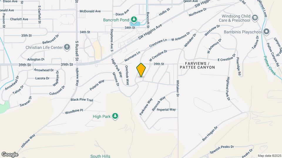 651 W Crestline Dr Map and Location Details