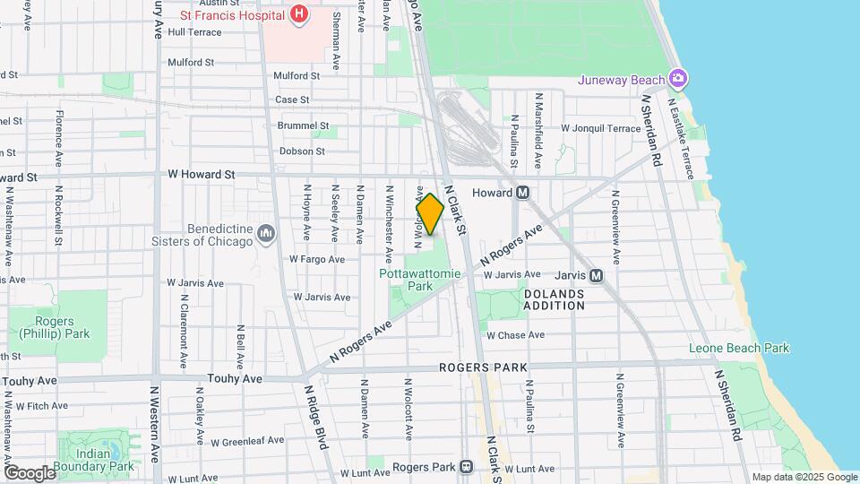 7411 N Wolcott Ave Map and Location Details