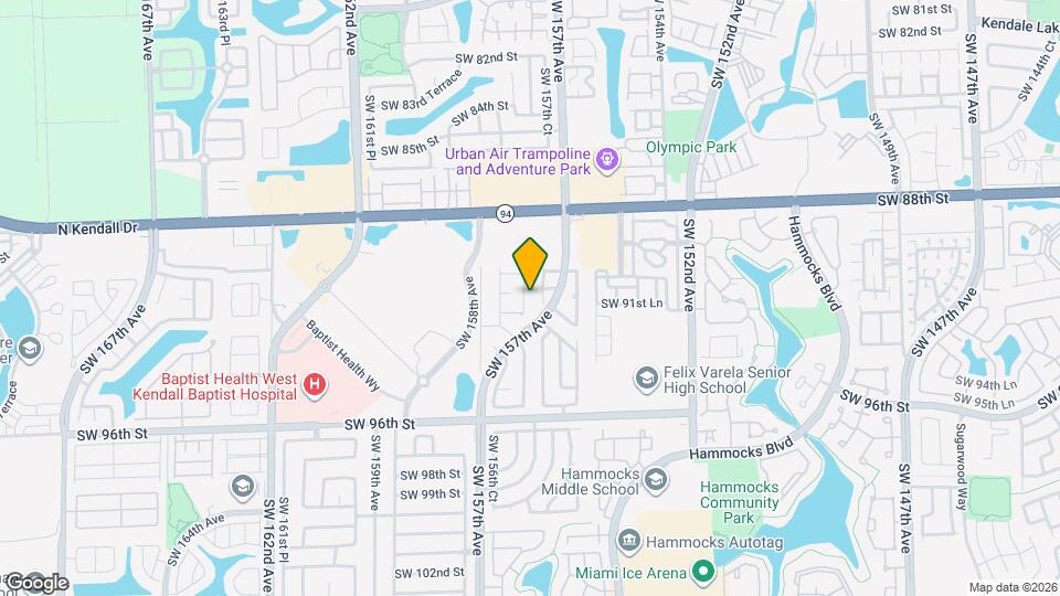 9129 SW 157th Ct, Unit B1 Mapa y Detalles de la Ubicación