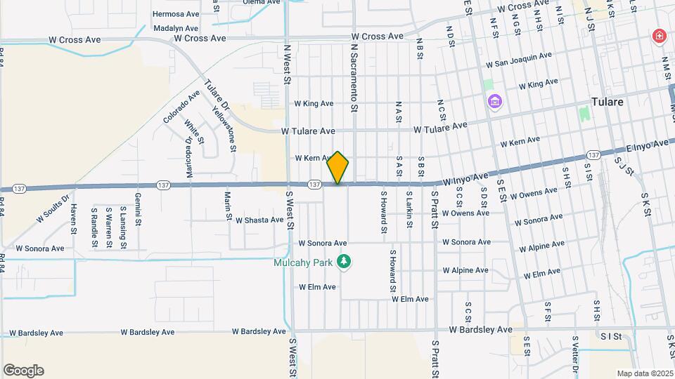 1135 W Inyo Ave Map and Location Details