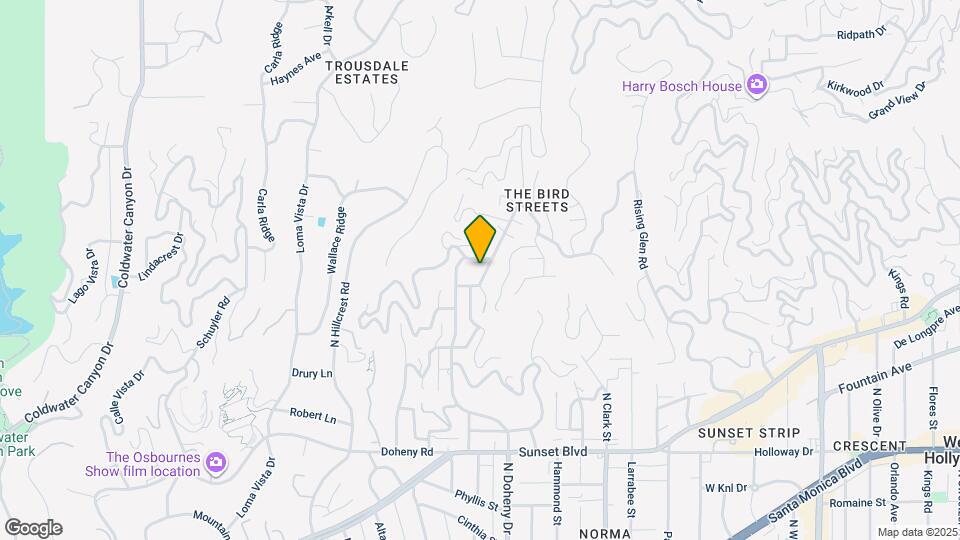 1443 N Doheny Dr Map and Location Details