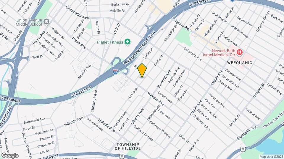 1576 Leslie St, Unit 2R Mapa y Detalles de la Ubicación