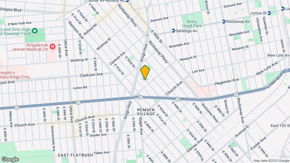 422 E 93rd St Map and Location Details