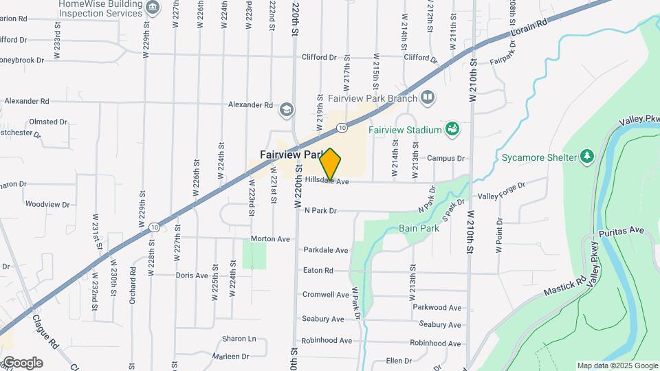 21775 Hillsdale Ave Map and Location Details