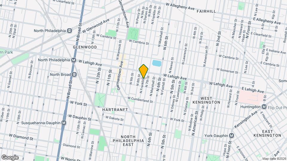 2633 N Franklin St Map and Location Details