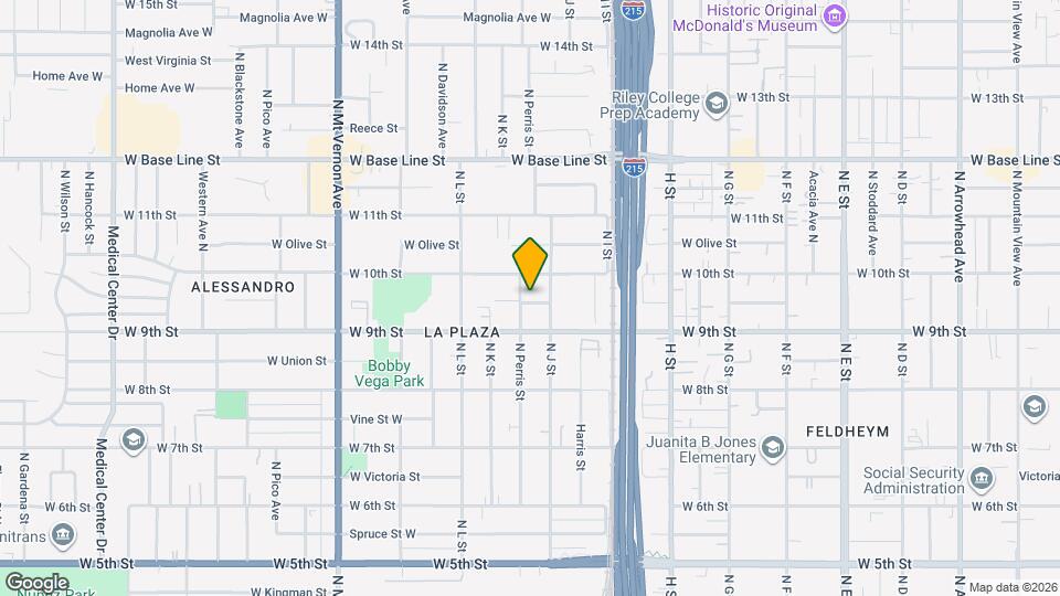 1030 W Temple St Map and Location Details