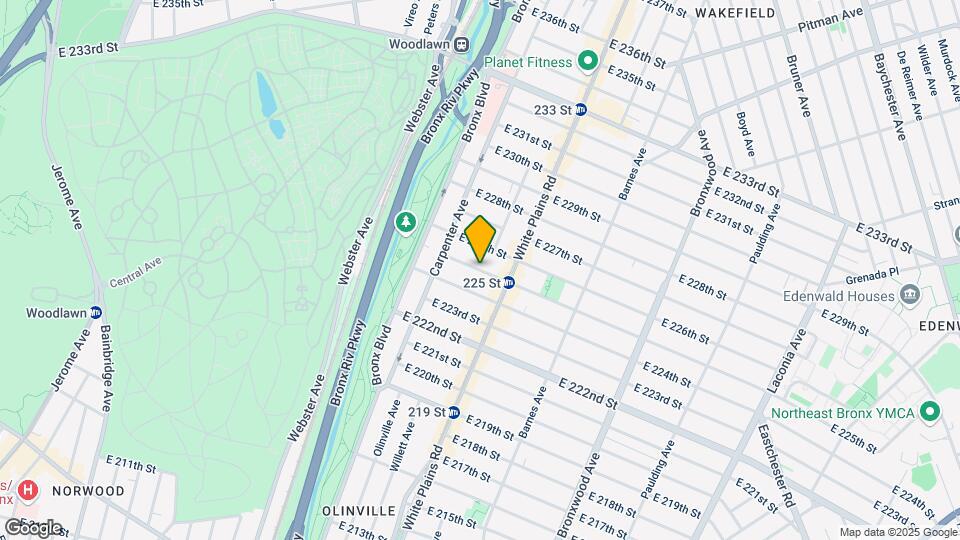 656 E 225th St Map and Location Details