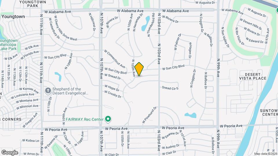 10423 W Monterosa Dr Map and Location Details