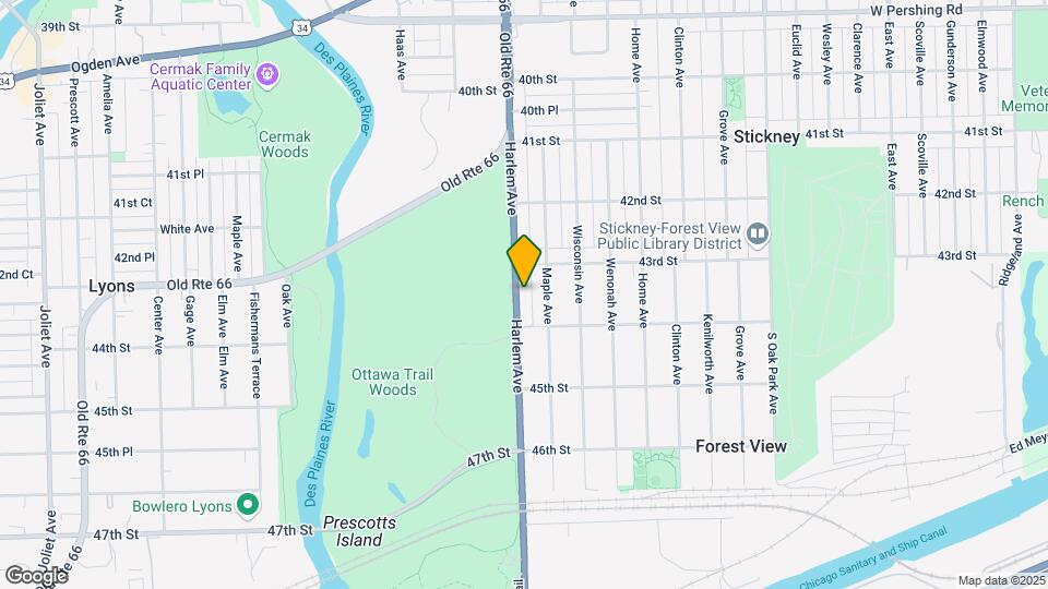 4311 Harlem Ave Map and Location Details