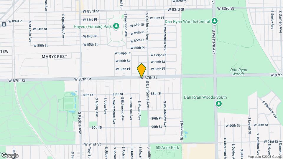 8701 S Mozart Ave Map and Location Details