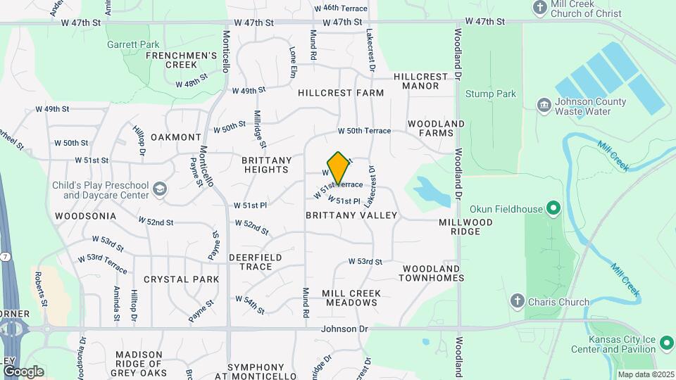 21309 W 51st Terrace Map and Location Details