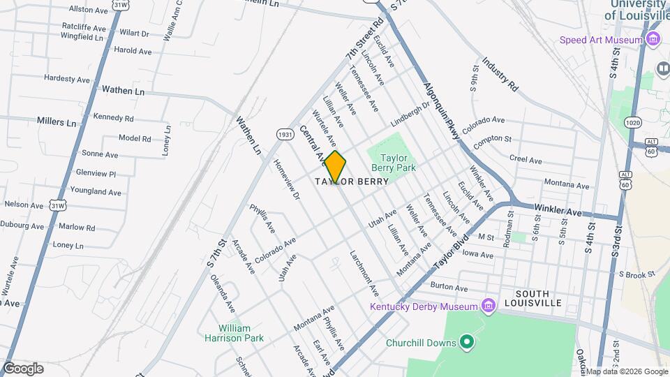 1416 Central Ave Map and Location Details