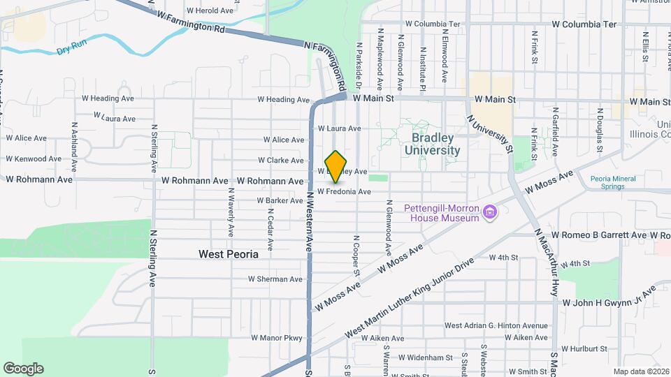 1723 W Fredonia Ave Map and Location Details