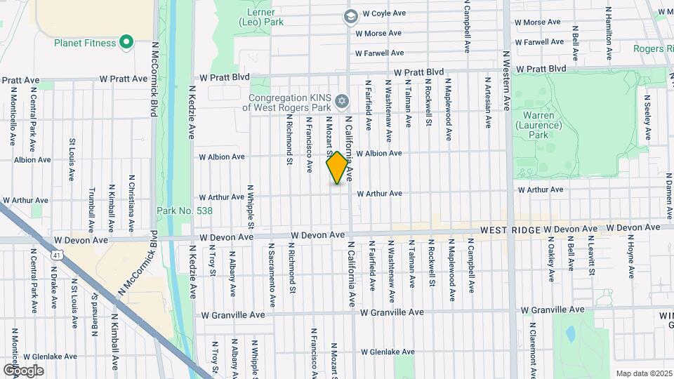 2814 W Arthur Ave Map and Location Details