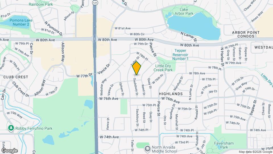 7722 Saulsbury St, Unit Lower Map and Location Details