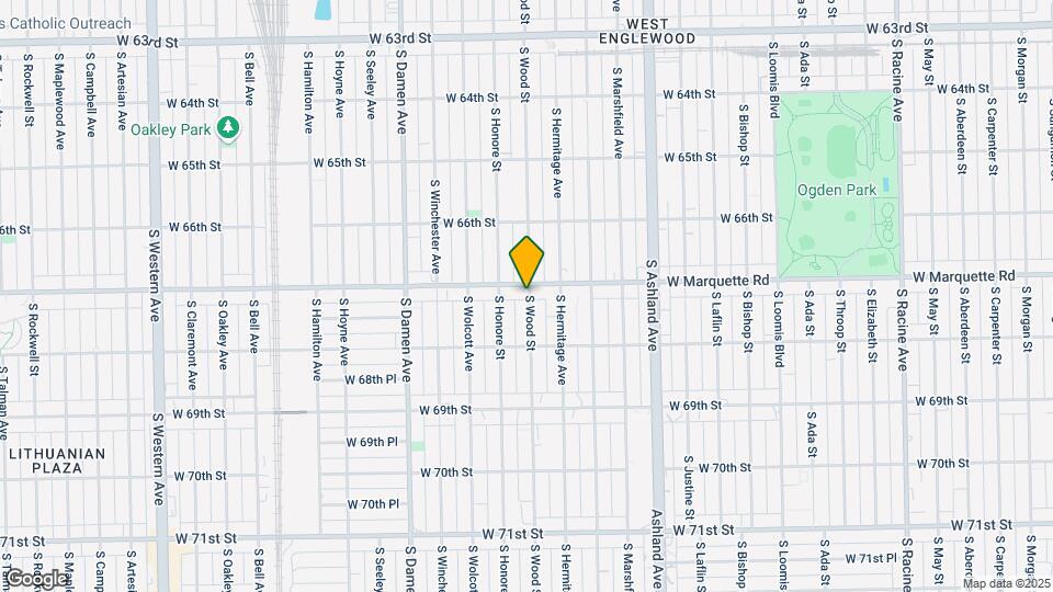 6708 S Wood St Map and Location Details