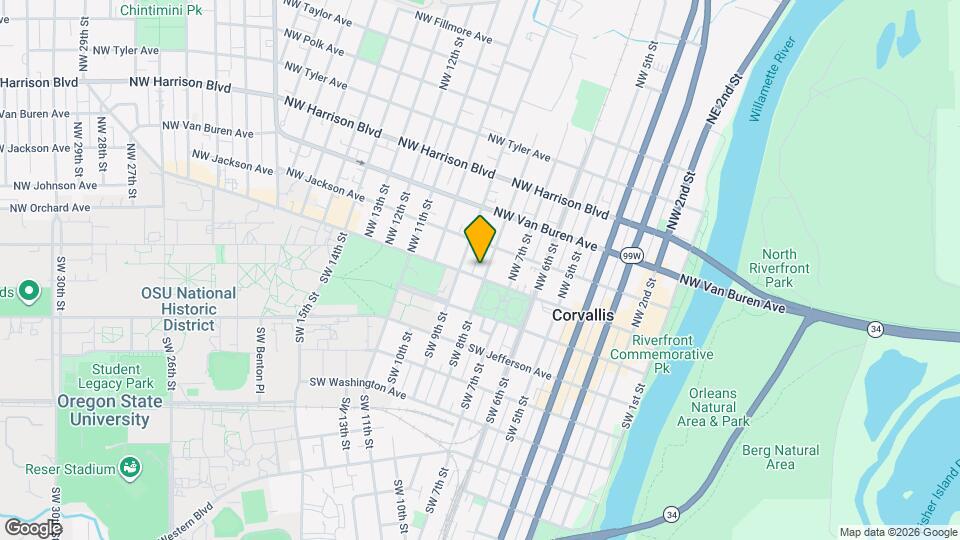 813 NW Monroe Ave Map and Location Details