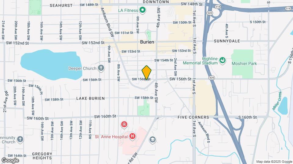 431 SW 156th St Map and Location Details