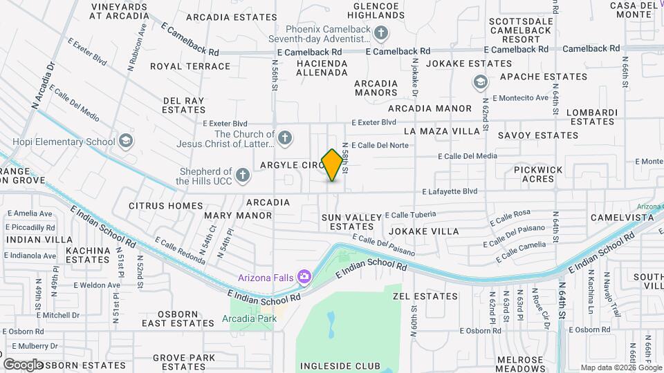 5742 E Lafayette Blvd Map and Location Details