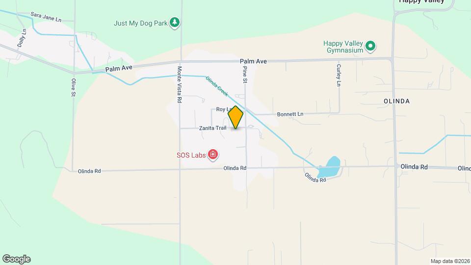 17125 Zanita Trail Map and Location Details