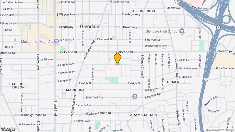 900 E Lomita Ave Map and Location Details