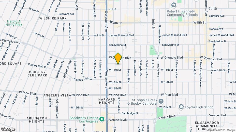 1042 S Oxford Ave Map and Location Details